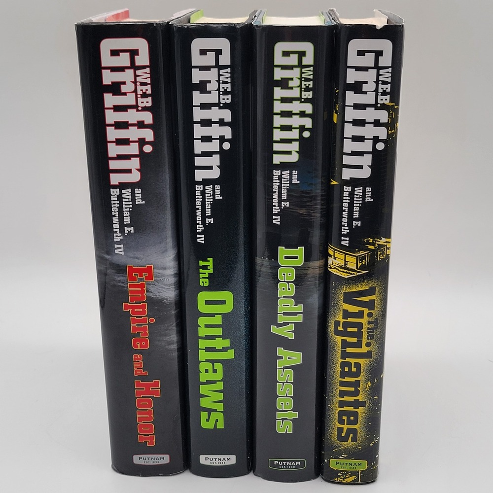 W.E.B. Griffin 4 Book Lot Hardcover Empire Outlaws Deadly Vigilantes Excellent‎